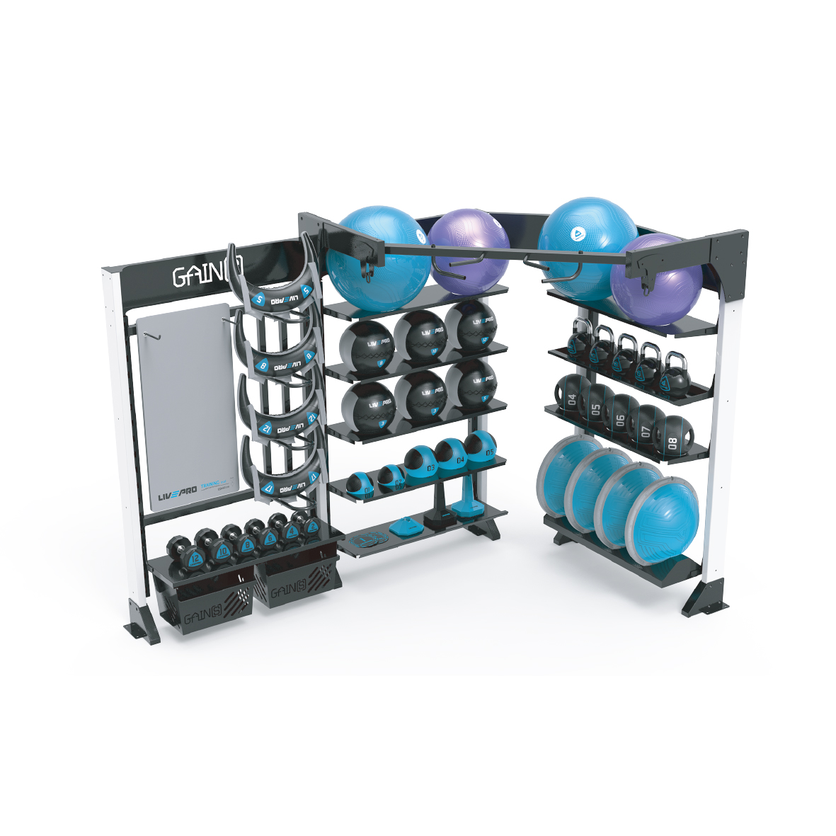 TRIPLE CORNER SUSPENSION STORAGE RACK